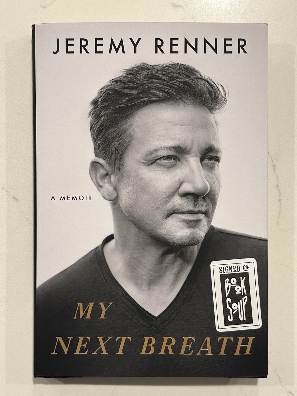 Jeremy Renner SIGNED BOOK My Next Breath Hardcover ~ AUTOGRAPHED #2